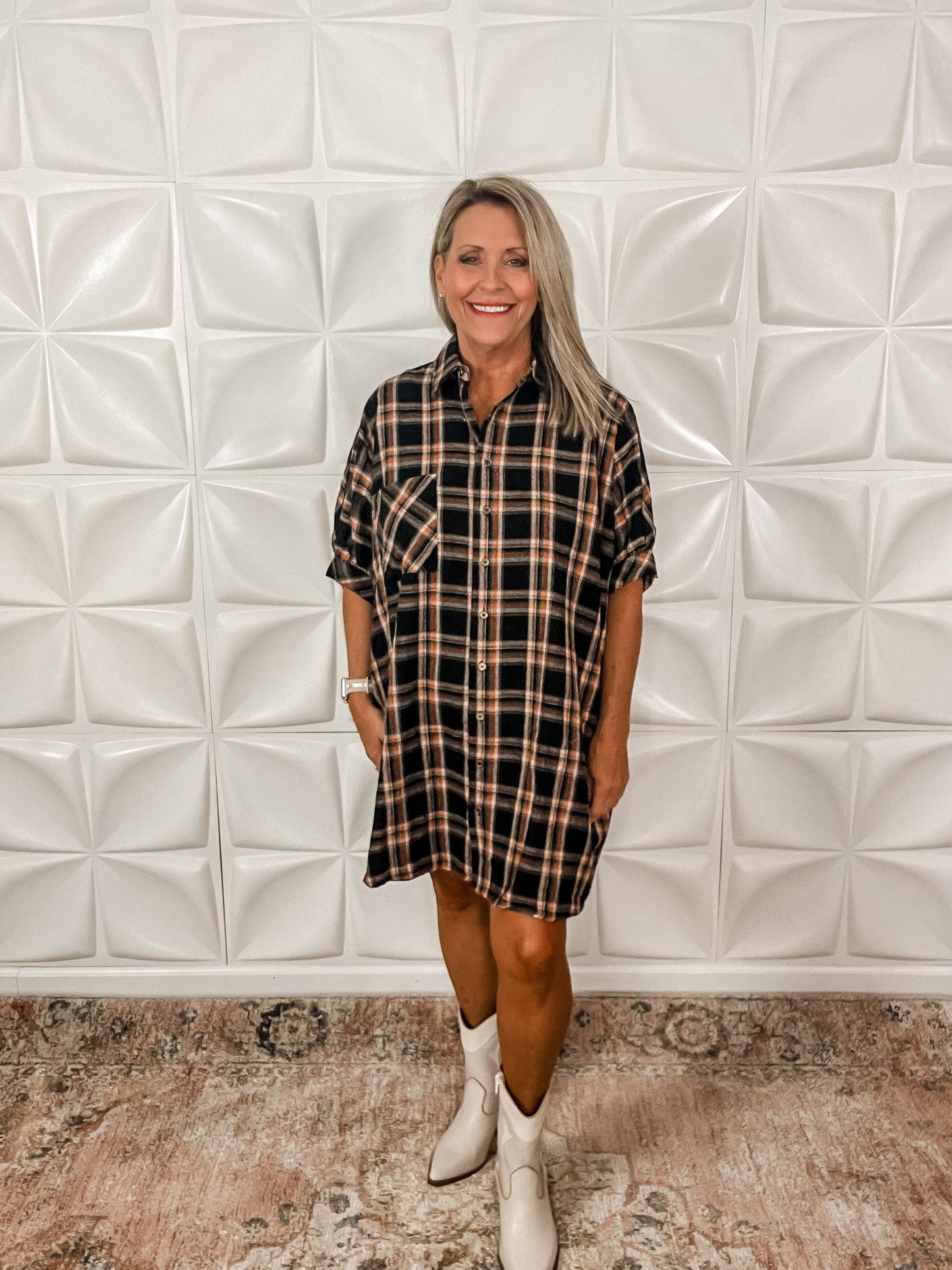 Aella Flannel Dress