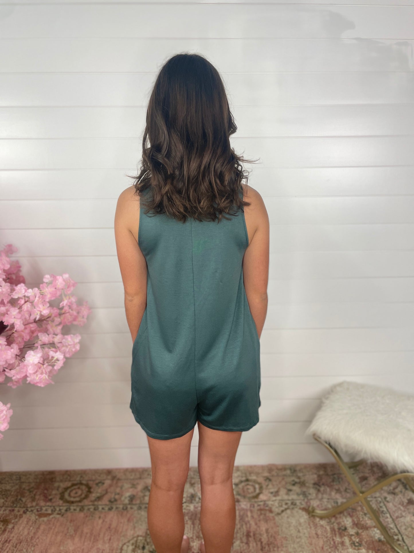 Bowie Romper | Teal Green