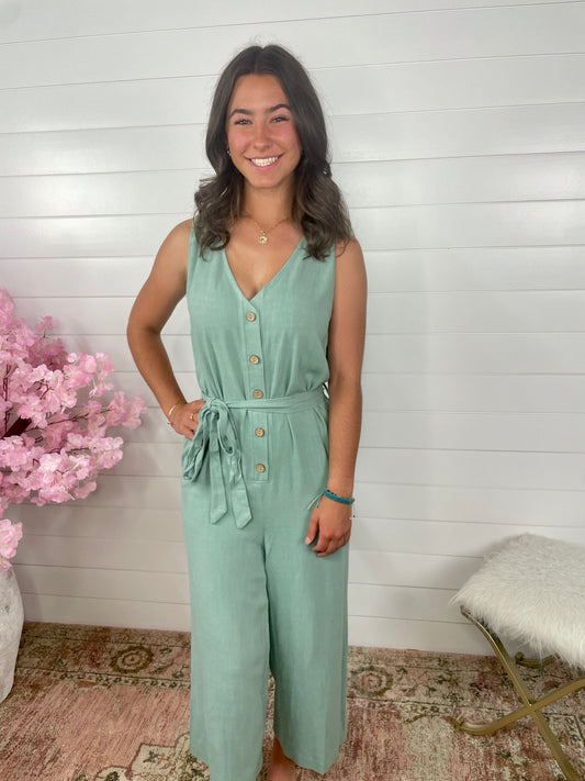 Whittany Jumpsuit | Sage