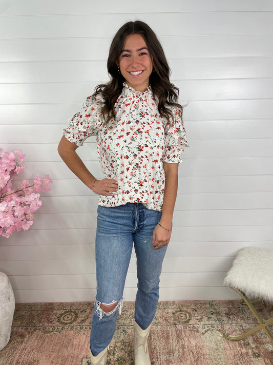 Dahlia Top | Floral