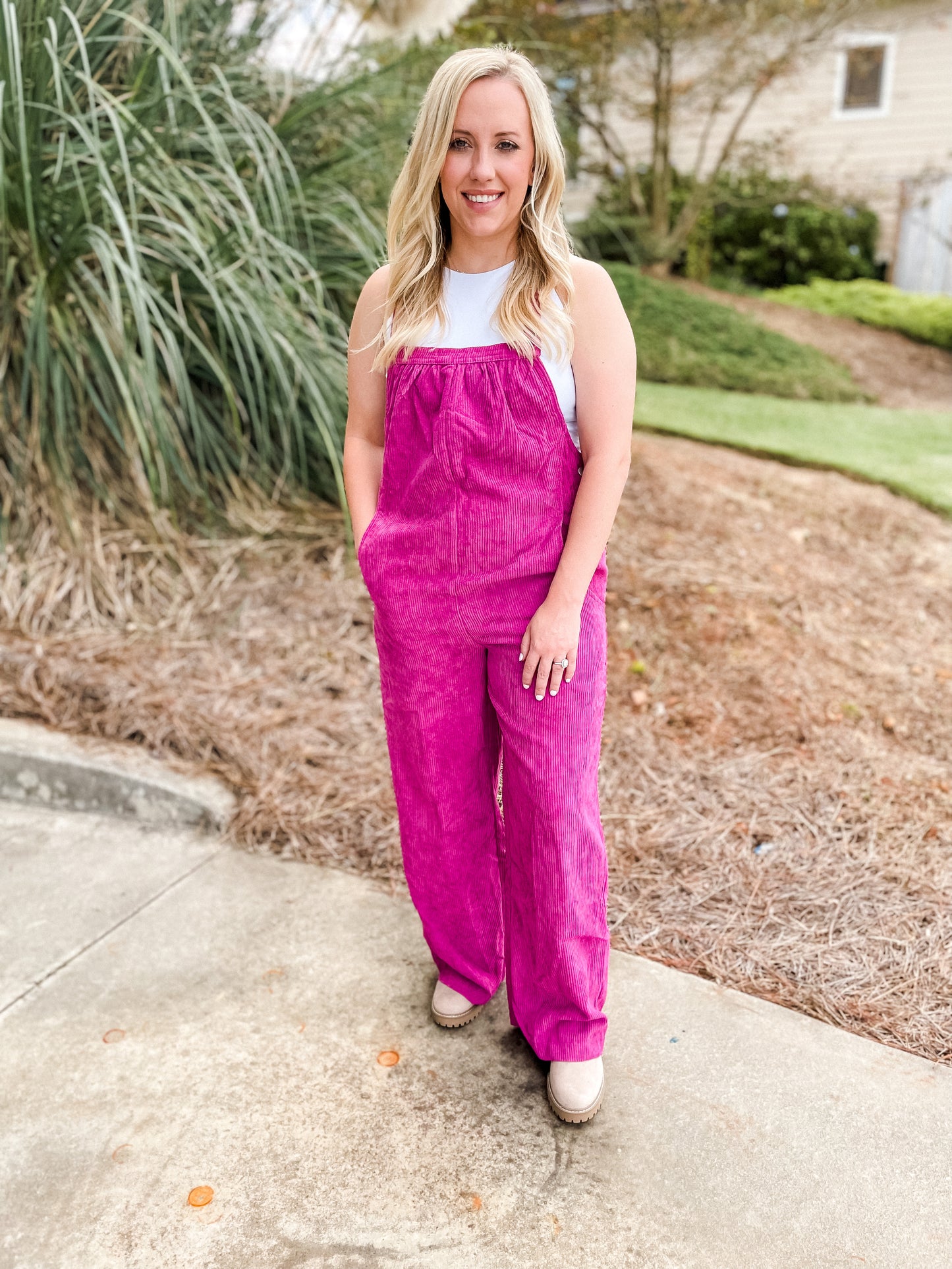 Zealand Corduroy Jumpsuit | Orchid