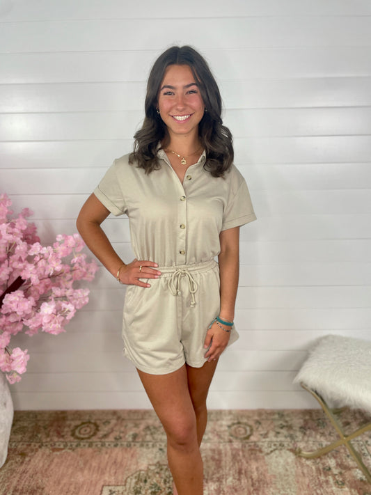 Lyra Romper | Lite Mocha