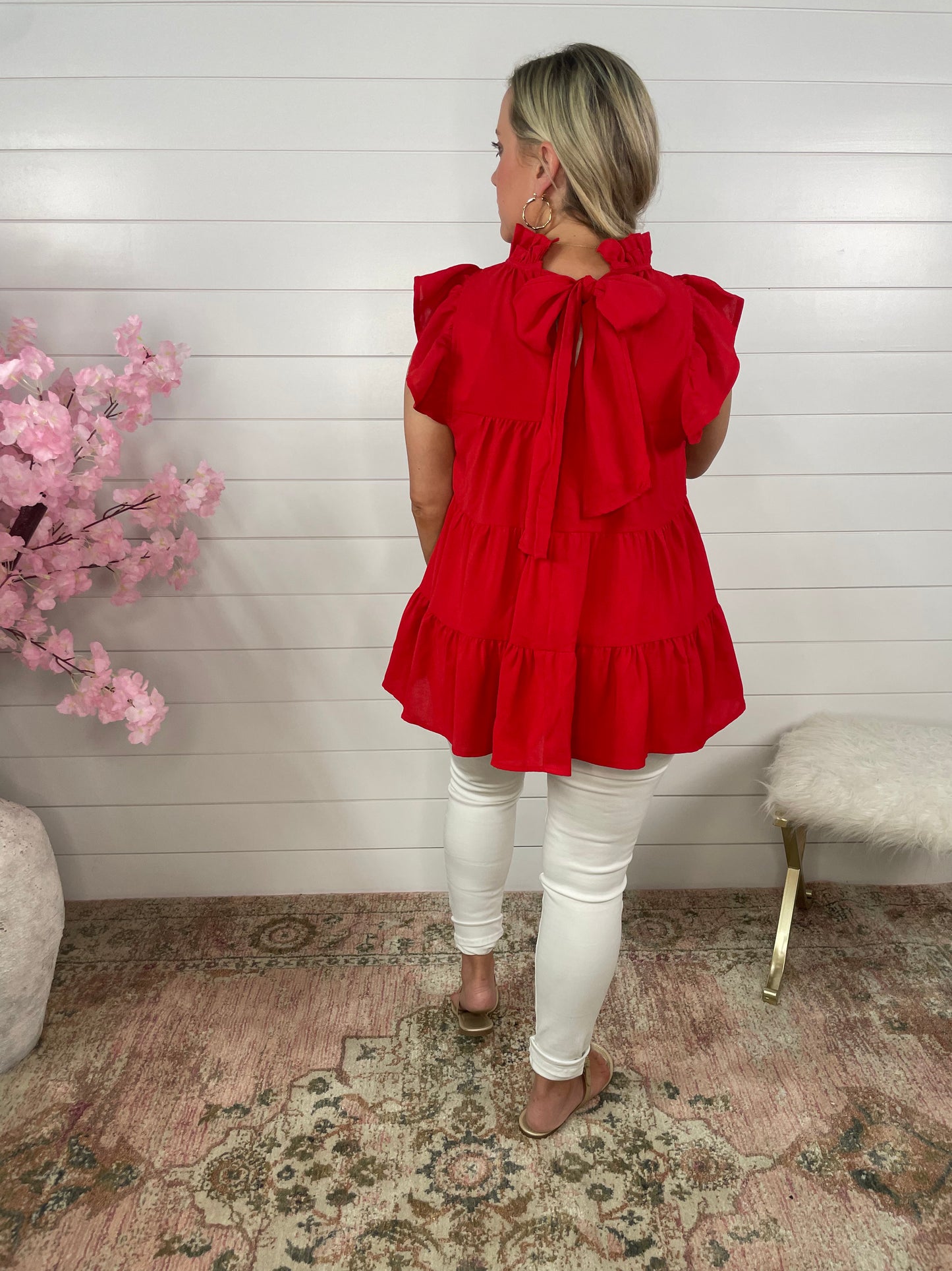 Remi Ruffle Top | Red